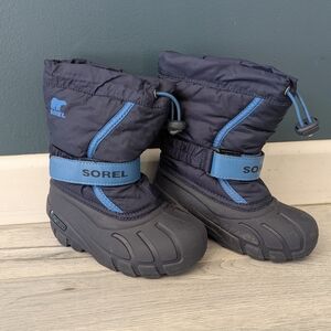 Sorel Kids' Black and Blue Winter Boots